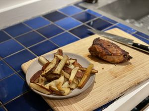 Chicken and fries