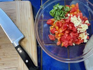 Bruschetta in a bowl