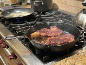 Steak in the pan