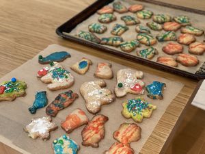 Decorated Christmas cookies
