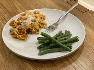 Pasta with string beans