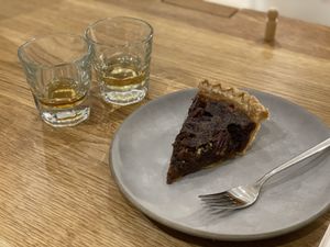 Slice of pony pie with bourbon