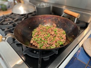 Pork in a wok