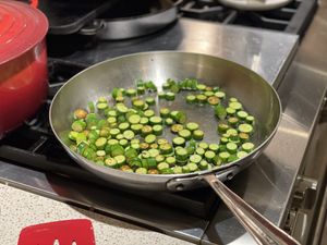 Zucchini in a pan