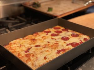 Pizza in the pan