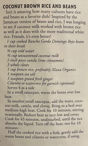 Coconut rice and beans recipe
