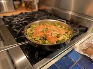 Finished dish in the pan