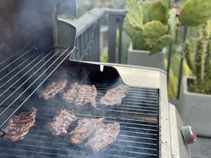 Galbi on the grill
